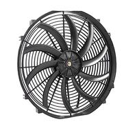 Ventilateur de radiateur électrique 40,6 cm, DC 12 V 120 W 2250 tr/min, ventilateur universel 3000 Cfm réversible Push ou Pull avec kit de montage, ventilateur de refroidissement moteur pour voitures