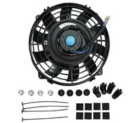 Ventilateur de radiateur électrique 7 pouces 12V 80W Ventilateur de refroidissement slim avec kit montage, Universal Push-pull 800cfm pour voiture, camion, VTT, Bay moteur