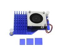 Ventilateur de radiateur en aluminium pour Raspberry pi5 (Bleu)