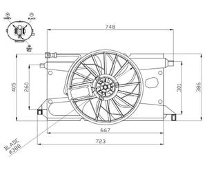 VENTILATEUR DE RADIATEUR FORD FOCUS/C-MAX 05-