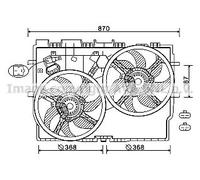 Ventilateur, refroidissement du moteur AVA Clever Choice FT7585