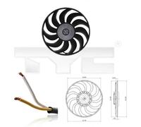 Ventilateur de radiateur gauche 802-0051 TYC pour AUDI SEAT