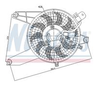 Ventilateur de Radiateur Moteur Électrique Nissens pour Hyundai Terracan HP