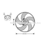 Ventilateur de radiateur PE7522 AVA QUALITY COOLING pour PEUGEOT 206+ 206 Van