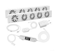Ventilateur de radiateur pour radiateur avec contrôle automatique de la température, ventilateur silencieux pour répartition de la chaleur, chauffage économe en énergie, kit d'extension de chauffage