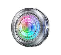 Ventilateur de radiateur pour téléphone portable avec lumière colorée - Design à trou complet - Ventilateur de refroidissement silencieux pour jeux en direct