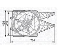 Ventilateur de radiateur Ventilateur simple 069422472010 MAGNETI MARELLI