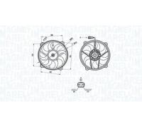 Ventilateur de radiateur Ventilateur simple 069422708010 MAGNETI MARELLI pour DS