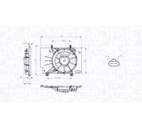 Ventilateur de radiateur Ventilateur simple 069422734010 MAGNETI MARELLI