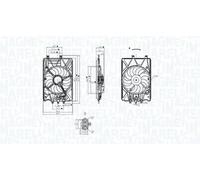 Ventilateur de radiateur Ventilateur simple 069422781010 MAGNETI MARELLI