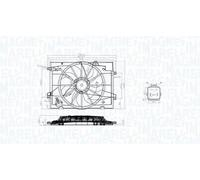 Ventilateur de radiateur Ventilateur simple 069422784010 MAGNETI MARELLI