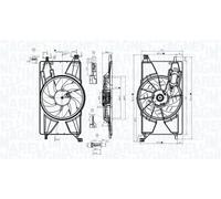 Ventilateur, refroidissement du moteur MAGNETI MARELLI 069422834010