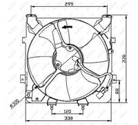 NRF Ventilateur de radiateur 47041 pour Honda Civic V Coupé 1.5 (1993-)
