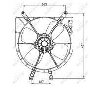 Ventilateur de radiateur Ventilateur simple 47042 NRF pour HONDA CIVIC V Coupé