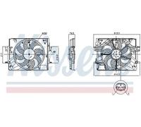 Nissens Ventilateur de radiateur 850063 pour Renault Clio V