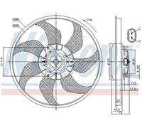 Ventilateur de radiateur Ventilateur simple 85776 NISSENS pour OPEL CORSA D ADAM