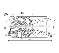 Ventilateur de radiateur Ventilateur simple FD7563 AVA QUALITY COOLING pour FORD