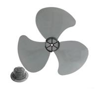 Ventilateur de rechange à 3 lames avec cache-écrou pour ventilateur sur pied en plastique PP faible bruit résistant aux hautes températures Noir Blanc