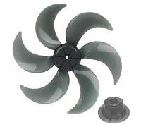 Ventilateur de rechange en plastique à 6 lames pour ventilateurs sur pied et table de 40,6 cm, taille 400 mm, gris avec cache-écrou, compatible avec Household Stan