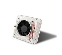 Ventilateur de réfrigérateur blanc 12 V 8 W avec ventilateur for caravane, camping-car, remorque, silencieux d'échappement latéral, Résistant aux intempéries(White low noise)