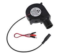 Ventilateur de refroidissement 7530 pour ventilateur de barbecue DC 12 V 1,5 A sans balais 5,5 x 2,1 mm entrée 2500R 7530 ventilateurs avec conduit d'air et câble à clip