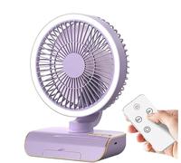 Ventilateur de refroidissement à Air, petit ventilateur de bureau silencieux, Texture ABS, batterie grande taille avec vitesse réglable, parfait for divers espaces de bureau bas(Purple,4000mA)