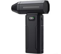 Ventilateur de refroidissement à haute vitesse portable Turbo rechargeable pour mini ventilateur de bureau extérieur voyage flux d'air puissant 14,3 cm (noir)