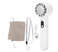 Ventilateur de refroidissement à la main Yumili, charge USB à 5 niveaux de vitesse, petit ventilateur de poche portable, essentiel de voyage en extérieur d'été, cadeaux papa pour (white)