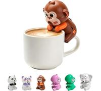 Ventilateur de refroidissement alimentaire, soupe soufflant ventilateurs alimentaires Clip-On Mini pour tasse et bol, mignon soufflant éléphant pour bébé soupe chaude, thé et nouilles-singe