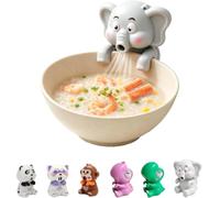 Ventilateur de refroidissement alimentaire, soupe soufflant ventilateurs alimentaires Clip-On Mini pour tasse et bol, mignon soufflant éléphant pour bébé soupe chaude, thé et nouilles-Éléphant