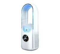 Ventilateur de refroidissement alimenté par USB - 12,3 x 11,9 x 30,5 cm - Mini climatiseur split - 6 vitesses de vent - Refroidisseur portable avec humidification pour bureau, dortoir