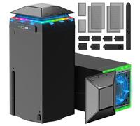 Ventilateur de refroidissement amélioré pour console Xbox Series X, Gorixer AI Control Ventilateur de vitesse réglable automatique/manuel avec filtre à poussière et 7 lumières RVB, système de