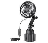 Ventilateur de refroidissement automobile - Porte-gobelet, gadget de ventilation électrique à une tête, ventilateur de tableau de bord rotatif USB silencieux et portable, refroidisseur de voiture comp