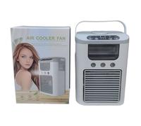 Ventilateur de refroidissement d'air : petit ventilateur de refroidisseur de bureau de climatisation, machine rechargeable portable à 3 vitesses, humidificateur silencieux pour le lit, sommier