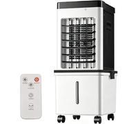 Ventilateur de Refroidissement d'air Portable, Ventilateur de climatiseur avec réservoir d'eau de 15 L, 2 Blocs de Glace télécommande, Refroidissement par évaporation à 3 Vitesses, Large