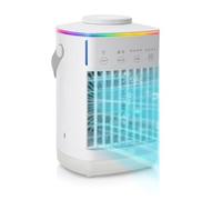 Ventilateur de refroidissement de bureau, refroidisseur de bureau portable avec réservoir d'eau de 700 ml avec lumières colorées, alimenté par USB à quatre vitesses pour tente de bureau à domicile