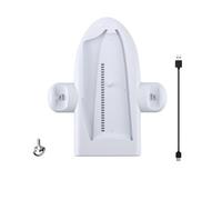 Ventilateur de refroidissement de console et chargeur de manette pour PS5 Slim, avec lumière LED RVB,Station de Chargement Double pour Playstation 5 Slim,Support d'affichage pour PS5 Slim