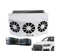 Ventilateur De Refroidissement De La Fenêtre Solaire 1600mA - Évent De Sortie Triple De 4500 Tr/Min, Flux D'air Intérieur Silencieux De 1,5 W | Cirlateur De Cabine Respectueux De L'environnement, Te