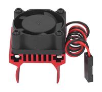Ventilateur de refroidissement de moteur RC, dissipateur thermique, accessoire RC pour voiture télécommandée Traxxas 1/18 (Red)