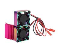 Ventilateur de Refroidissement de Moteur RC en Alliage D'aluminium de 36 Mm, Double Ventilateur, Compatible avec Les Moteurs Arrma 540 et 550, pour Voitures et Camions RC à (Rose coloré)