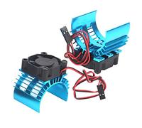 Ventilateur de refroidissement de moteur RC sans balais avec dissipateur thermique, accessoire de mise à niveau pour voiture télécommandée 1/10 1/12 (bleu)