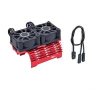 Ventilateur de refroidissement de moteur sans balais pour véhicules télécommandés avec support de 28 mm, 29 mm, 36 mm de diamètre et double ventilateur haute vitesse pour modèles à l'échelle 1/12 à 1