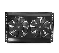 Ventilateur de Refroidissement de Radiateur de Voiture, Radiateur 12 V 80 W Double Ventilateur de Refroidissement Cadre de Fer Dissipation Thermique du Réservoir D'eau Haute Puissance Modification Uni