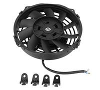 Ventilateur de Refroidissement de Radiateur, KIMISS 7 Pouces Slim Fan Push Pull Electric Radiator DC 12V avec 10 Blades Slim Fan Faible Bruit, Bonne Dissipation de la Chaleur Universel