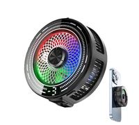 Ventilateur de refroidissement de téléphone - 2,5 pouces | Clip ABS - Mini refroidisseur magnétique avec réglage à trois vitesses, affichage numérique intégré pour une utilisation en extérieur, en voi