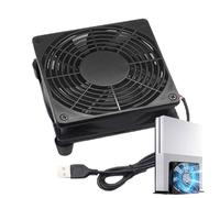 Ventilateur de refroidissement du routeur - 4.7x4.7x1.6in 9.5x4.7x1.6in USB Cooler, 56CFM Airflow Ventilateur, ventilateur silencieux 1800RPM, dispositif de refroidissement PBT durable | Compact Heat