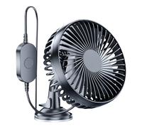 Ventilateur de refroidissement du tableau de bord de la voiture : USB, compact, silencieux | Mini circulateur d'air réglable avec base d'aspiration pour unités longues et confortables sur SUV, camion,