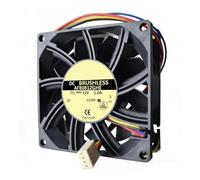 Ventilateur de refroidissement électronique de remplacement, carré de 80 mm, 2, 5 cm d ' épaisseur, 12 V, 1, 0 A, configuration PWM à 4 fils, roulement à deux billes, son de fonctionnement 39 DBA
