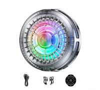 Ventilateur de refroidissement magnétique à lumière RVB pour téléphones de 4, 7, 5 pouces avec ventouse magnétique et clip arrière, idéal pour les jeux ou le streaming en direct