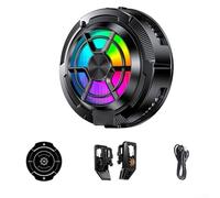 Ventilateur de refroidissement magnétique portable avec lumières RVB, refroidisseur alimenté pour téléphones de 10,2 à 17,8 cm, conçu pour un contrôle efficace de la température pendant les jeux (TL33